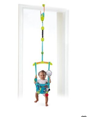 SEALED Bright Starts Bounce 'n Spring Deluxe Door Jumper - Blue